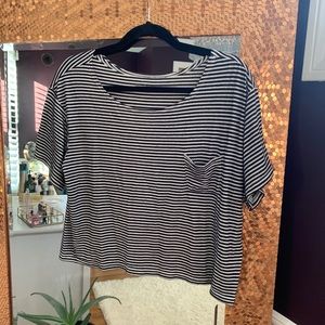 Black and white striped top